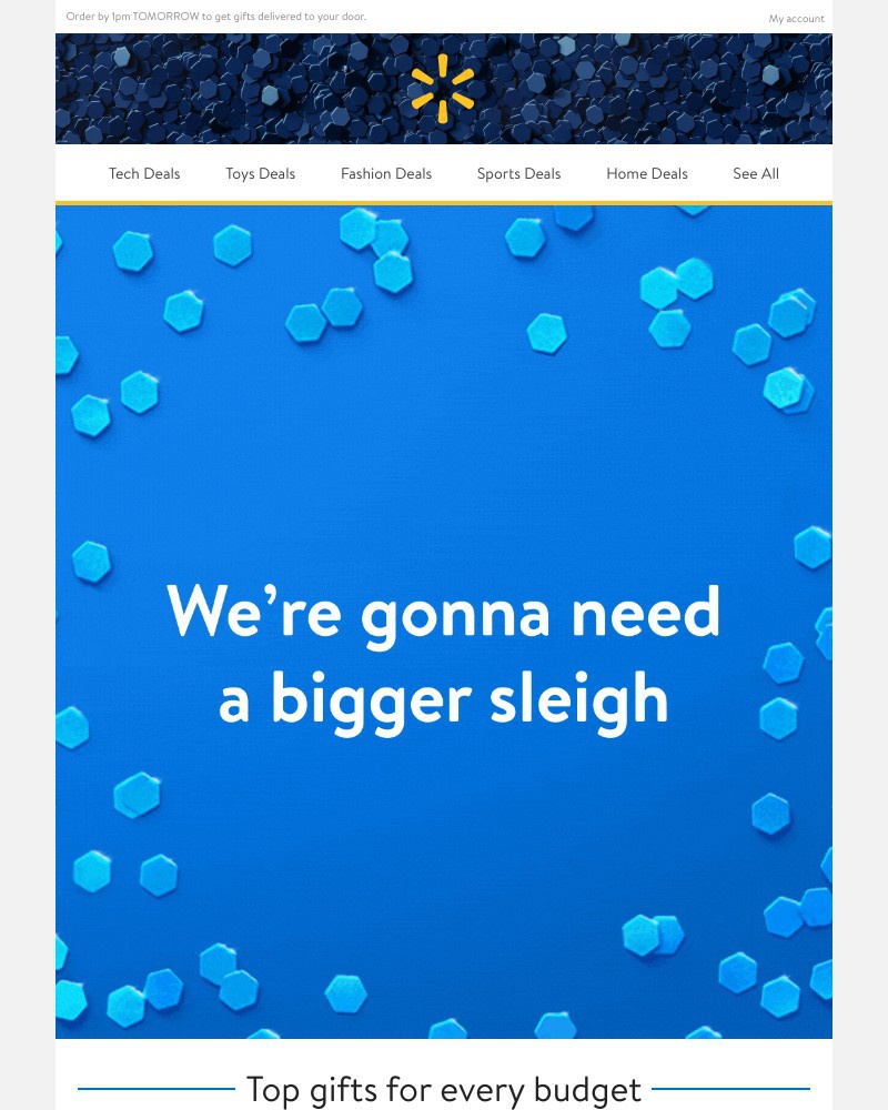 Walmart - Get gifts delivered through 12/24 🎄