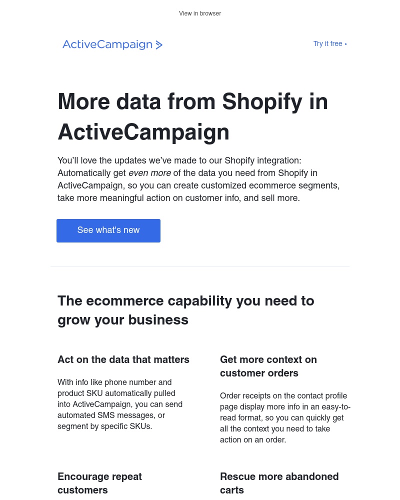  - Get holiday-ready with Shopify + ActiveCampaign