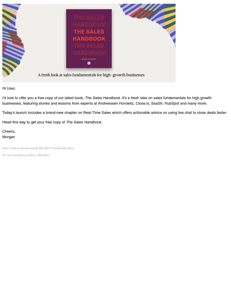 Intercom - Get it first: The Sales Handbook
