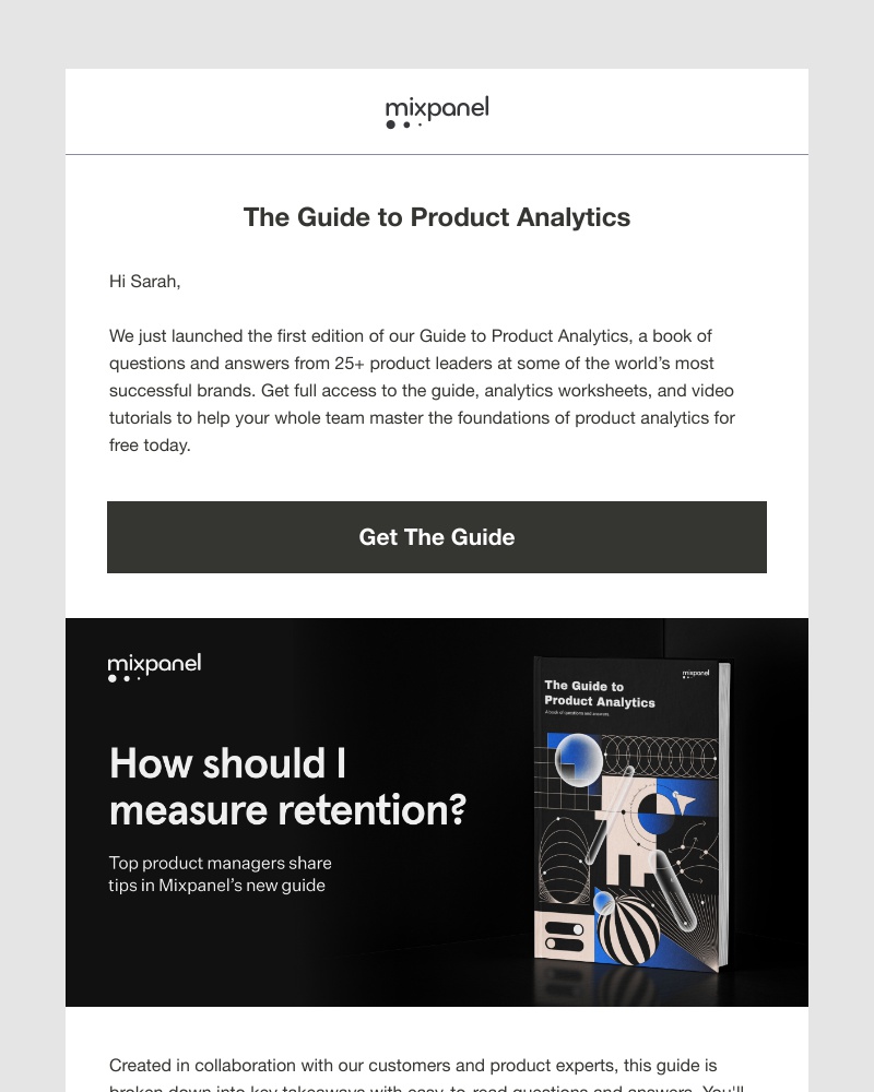 Mixpanel - Get it for free: The Guide To Product Analytics