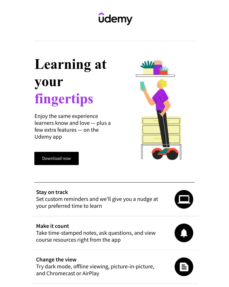 Udemy - Get more with the Udemy app