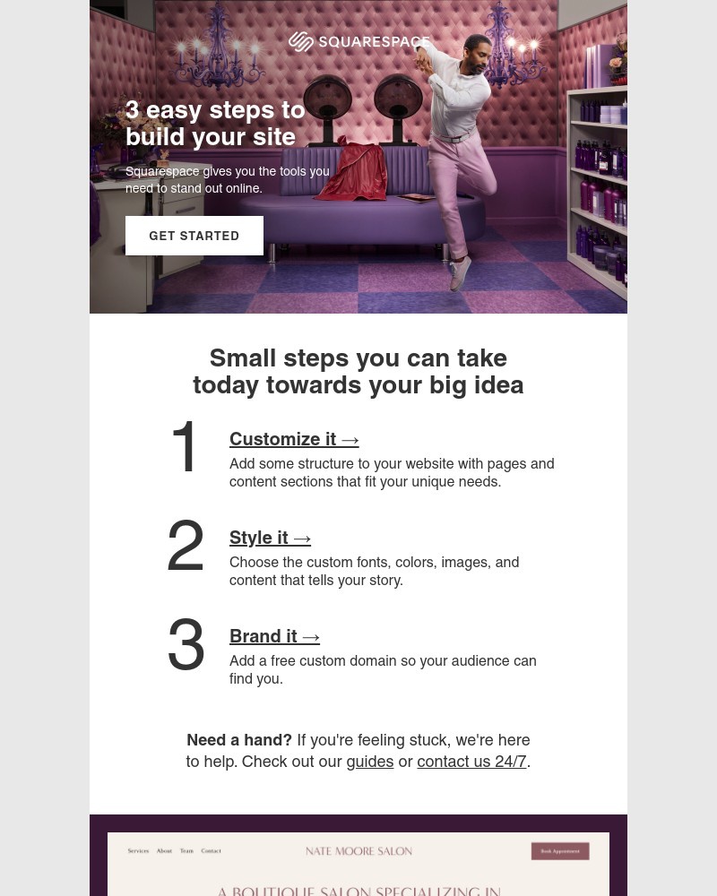 Onboarding on Squarespace video screenshot