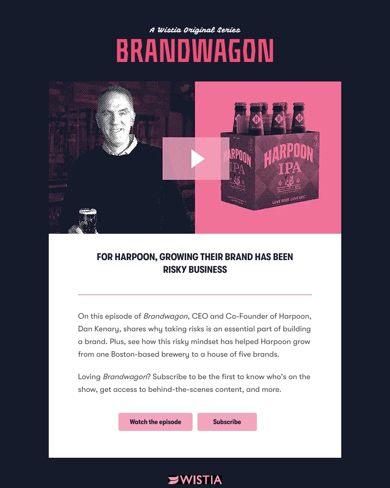 Wistia - Get to know Harpoon on Brandwagon 🍻