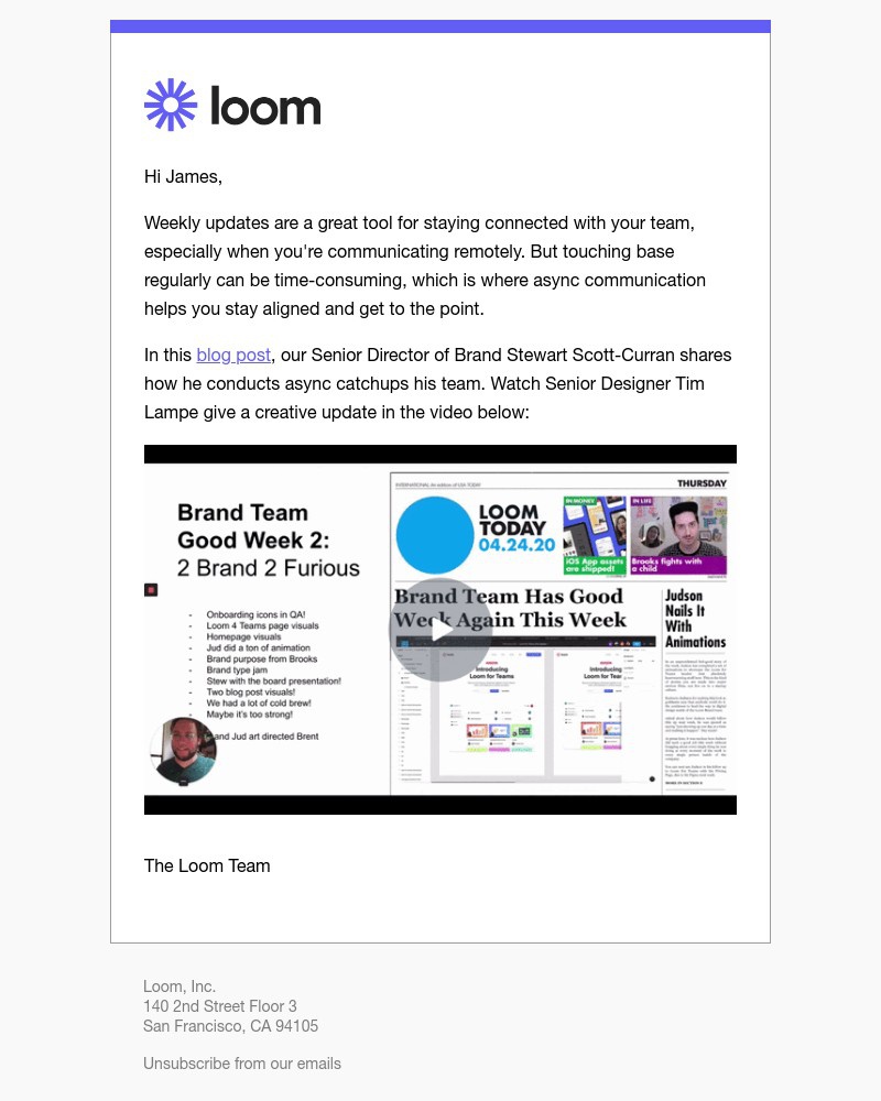 Loom - Get to the point with async team updates