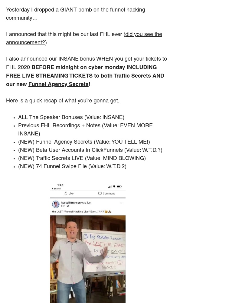 ClickFunnels - Get “Traffic Secrets” and “Funnel Agency Secrets” for FREE (Ends Monday!)