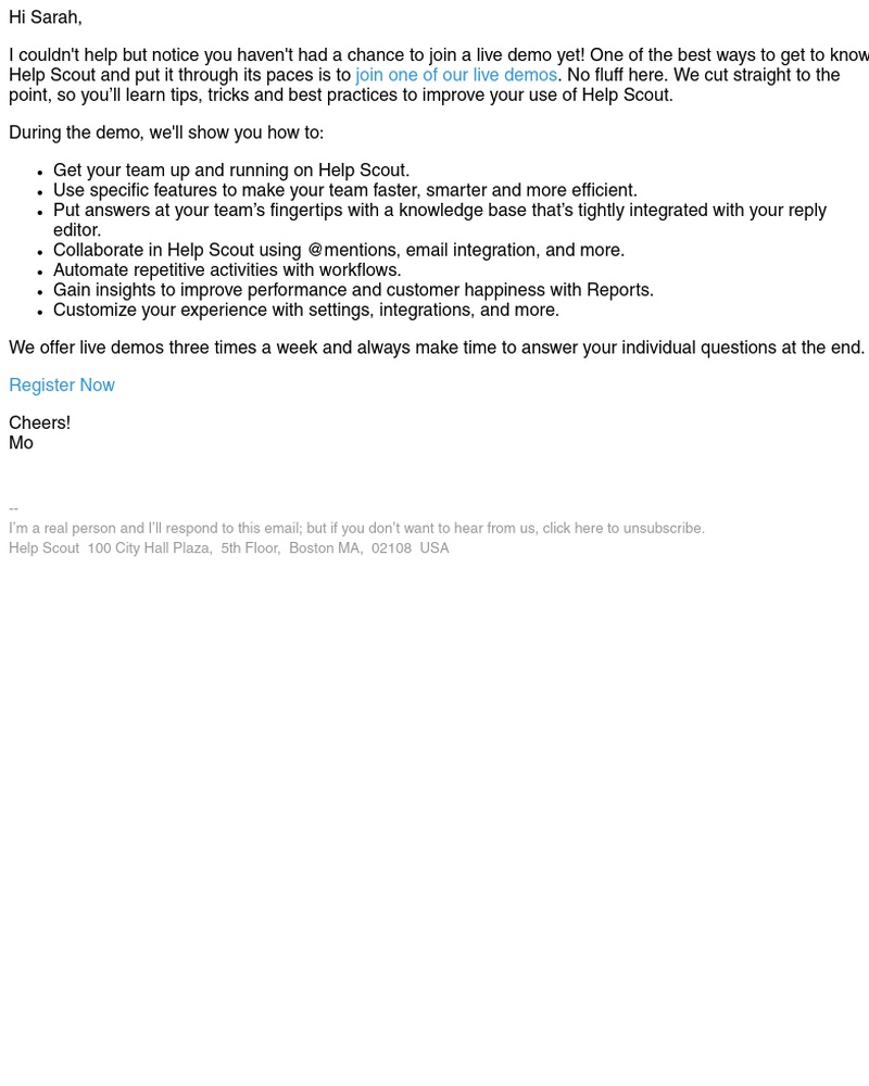 - Get up to speed with a live demo