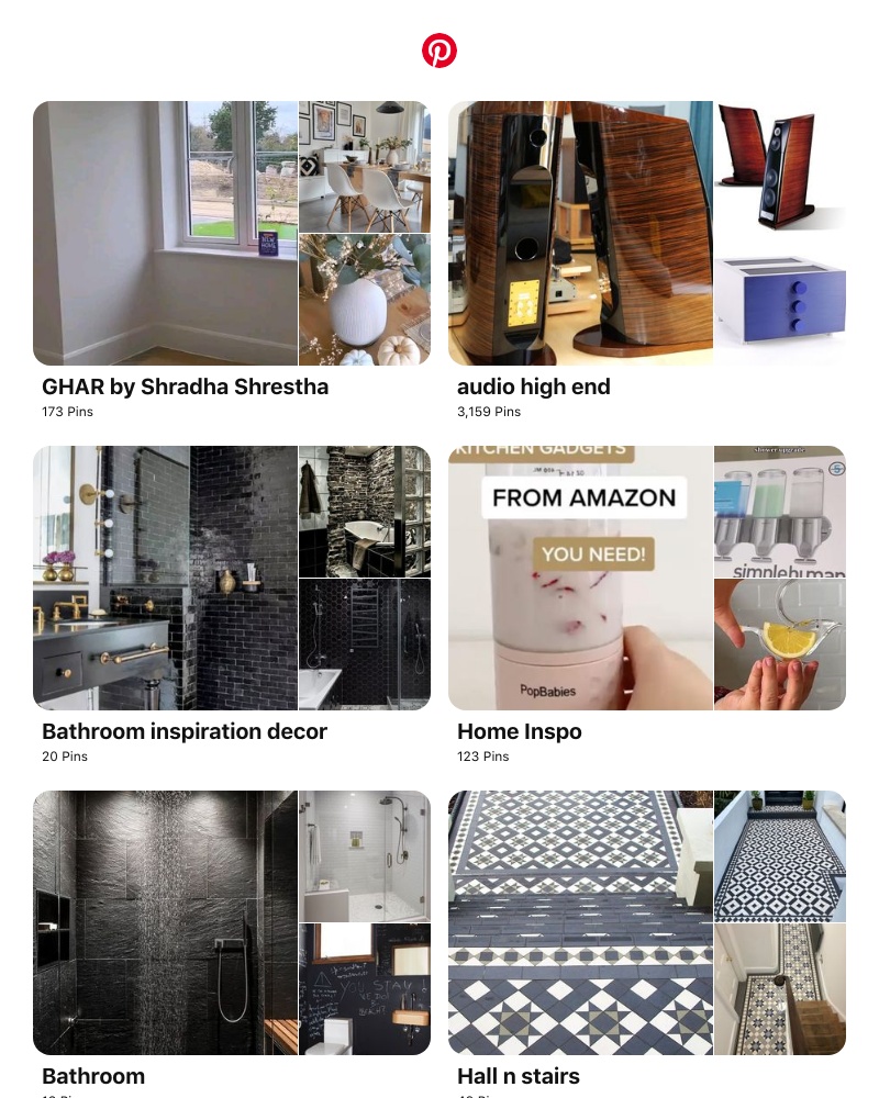 Pinterest - "GHAR by Shradha Shrestha", "audio high end" and 8 other boards like yours