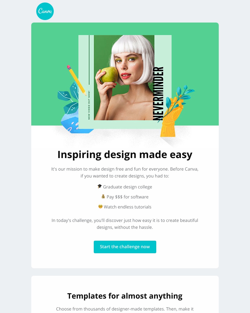 Accepting an invite on Canva video screenshot