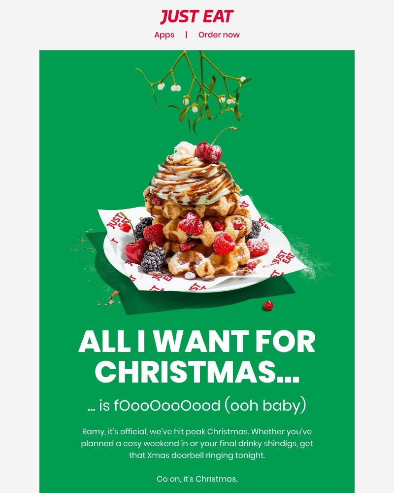 Just Eat - Go on, Ramy, it’s Christmas 🎄  