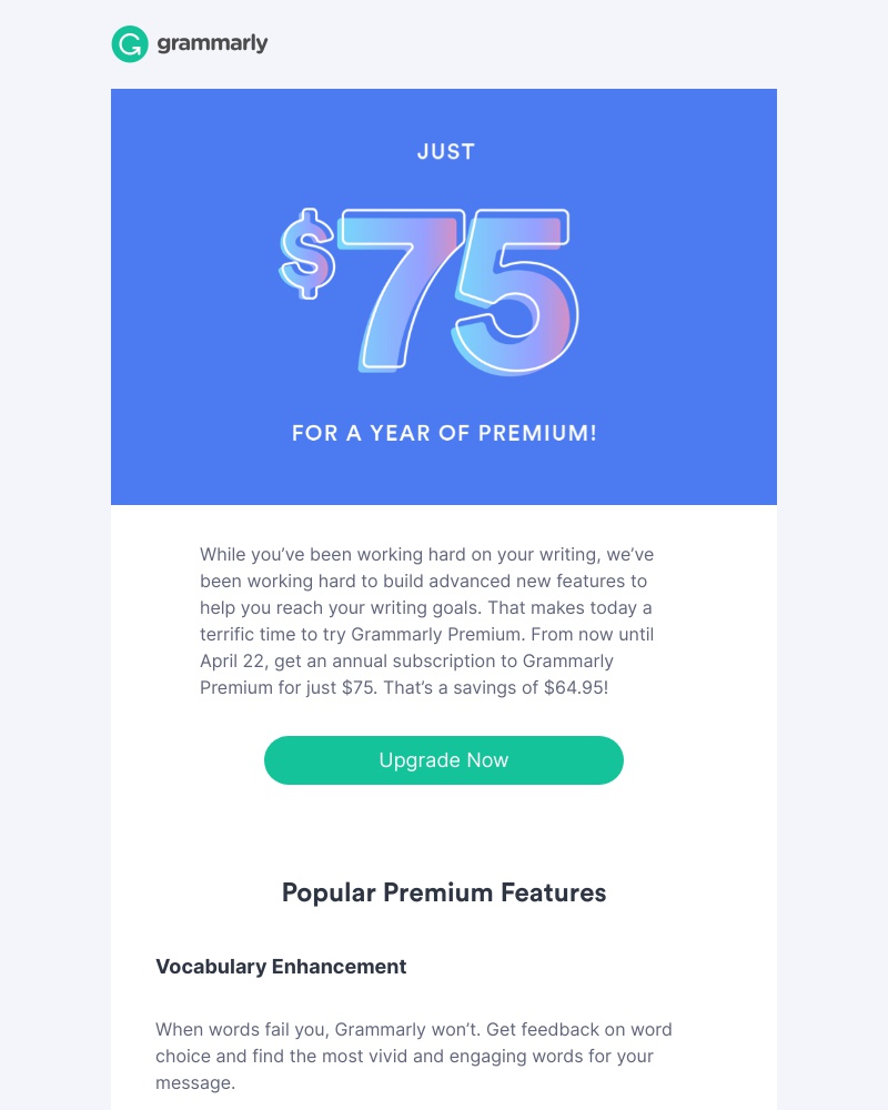 Grammarly - Go Premium with this terrific deal
