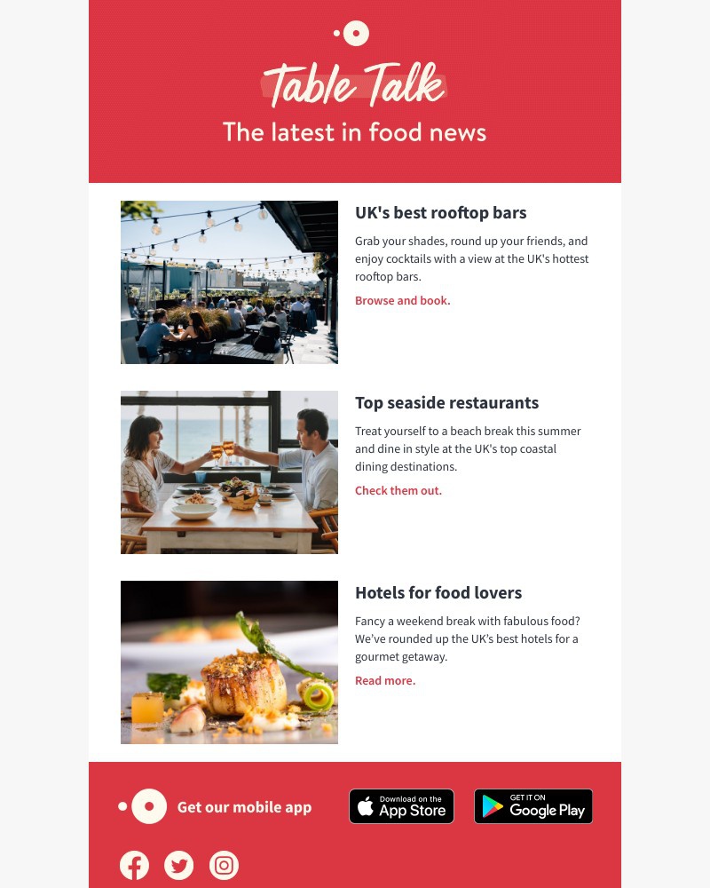 OpenTable - Gourmet getaways: Seaside spots, foodie hotels + rooftop bars