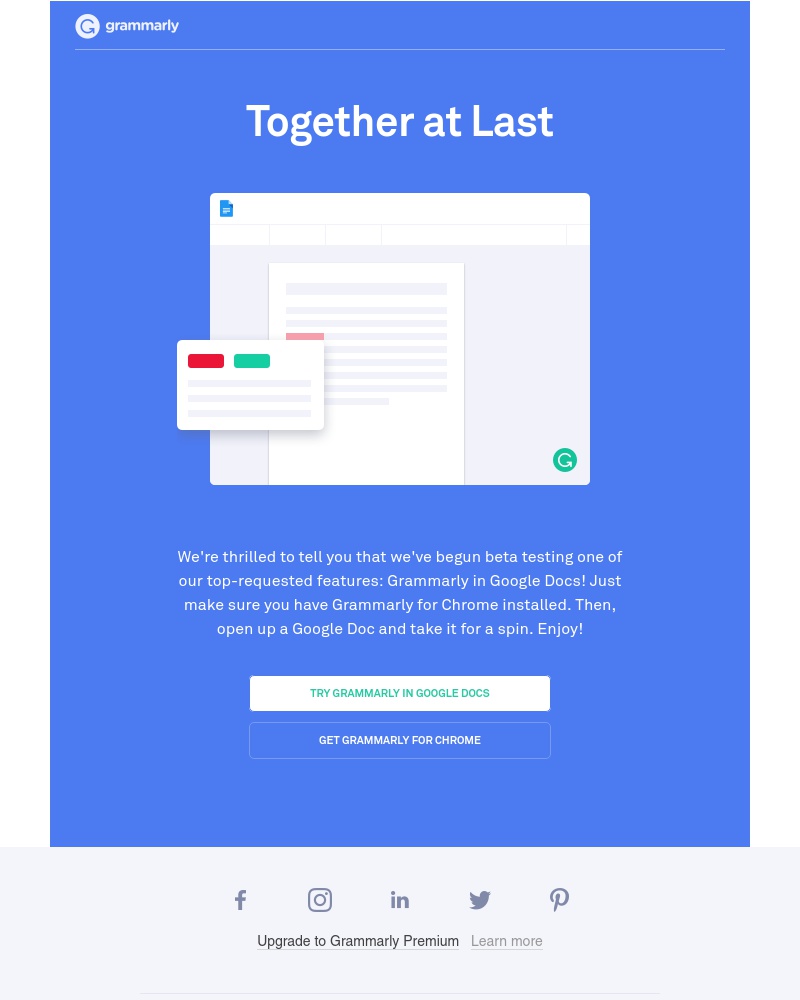 Grammarly - Grammarly's Chrome Extension + Google Docs, Together at Last!