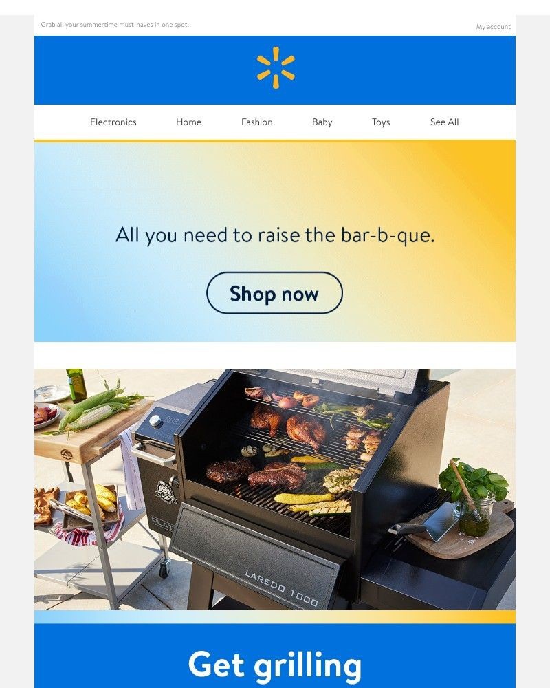 Walmart - Grilling, chilling, & having a ball 🍔 😎 ⚾️