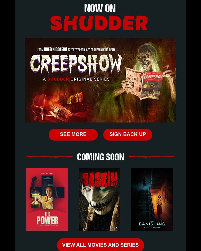 Shudder - Halfway to Halloween Month Kicks Off with a New Season of ‘Creepshow’ 