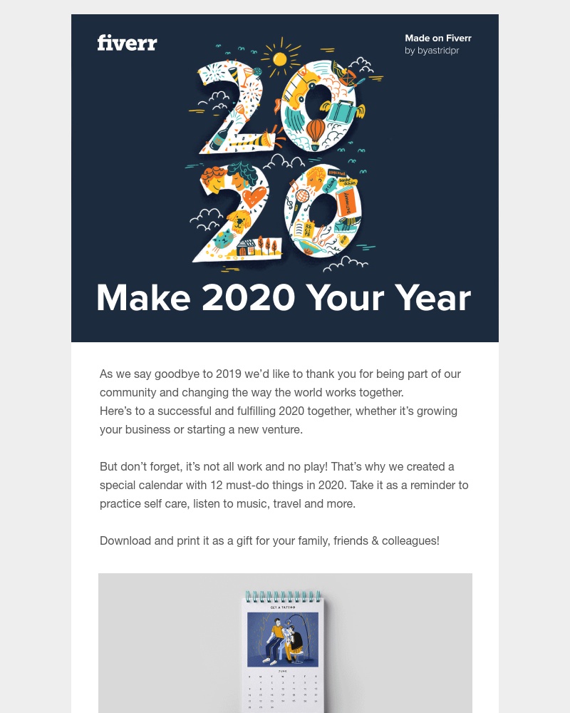 Fiverr - Happy New Year from Fiverr!