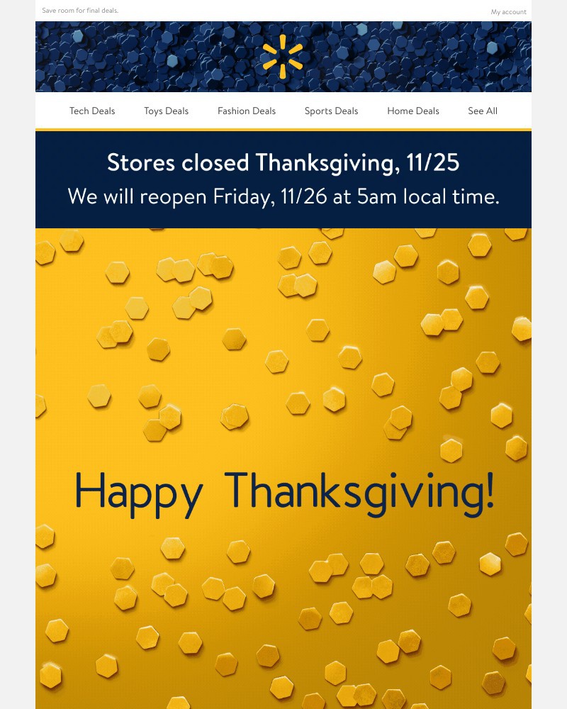 Walmart - Happy Thanksgiving! 🦃