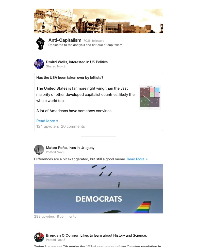 Quora - Has the USA been taken over by leftists?
