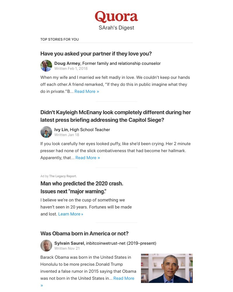 Quora - Have you asked your partner if they love you?