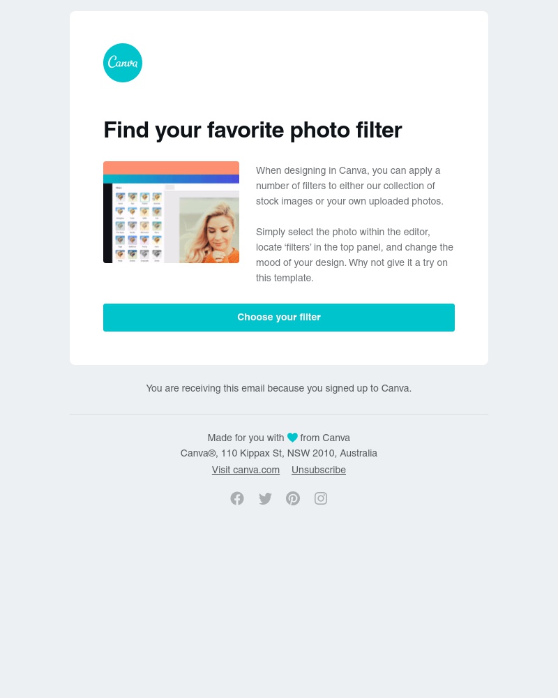 Canva - Have you discovered our photo filters yet?