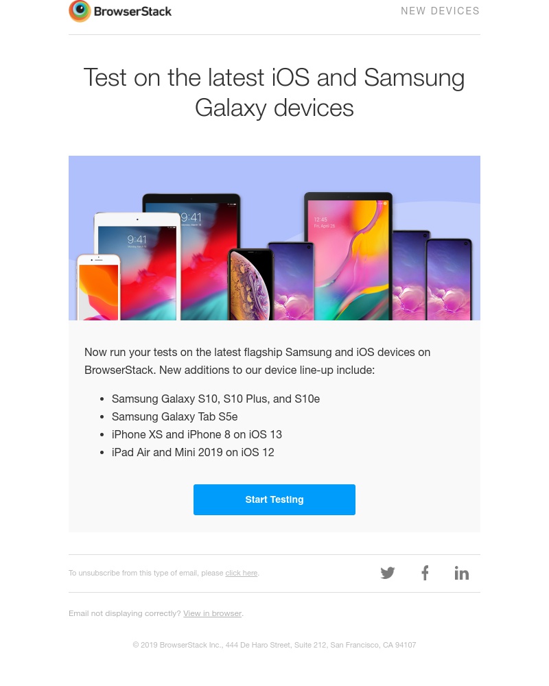 - Have you started testing on these 8 new devices?