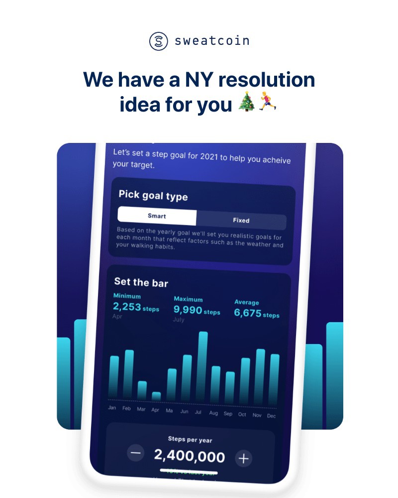 Sweatcoin - Have you thought of a resolution for 2021? 🎄