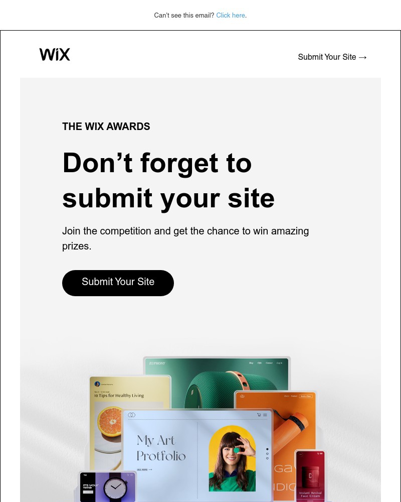 Wix - Haven’t joined The Wix Awards yet?