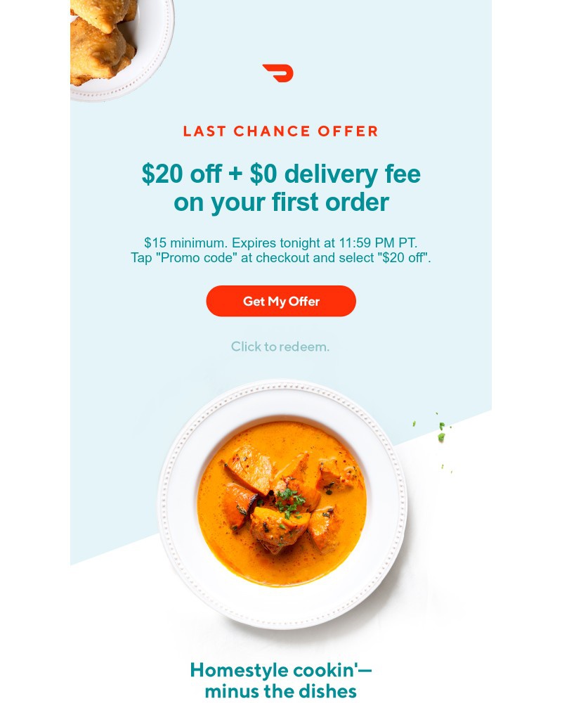 - Heads up: your $20 off deal ends tonight