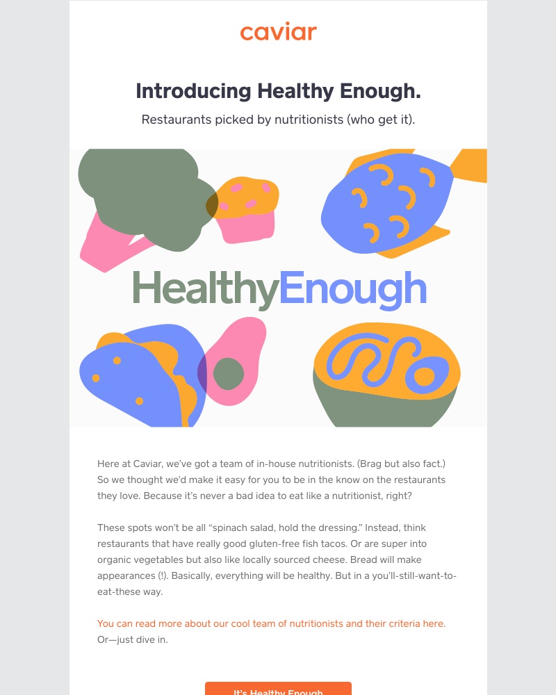 - Healthy but not like, too, you know?