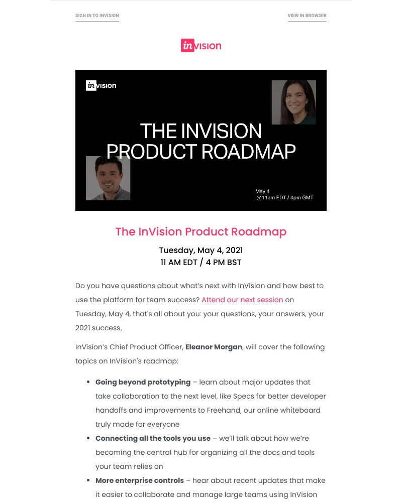 InVision - Hear the latest product updates from InVision’s CPO