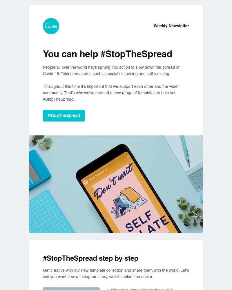 Canva - Help #StopTheSpread with our new templates.
