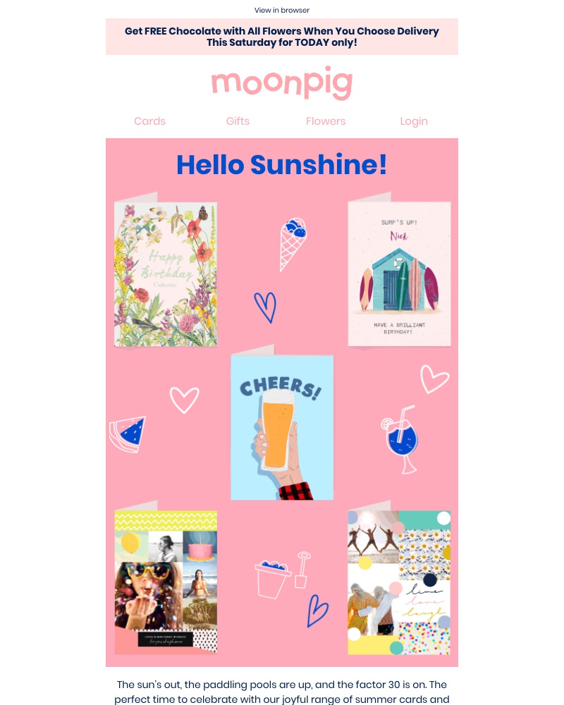 Moonpig - ☀️ Here comes the sun ☀️