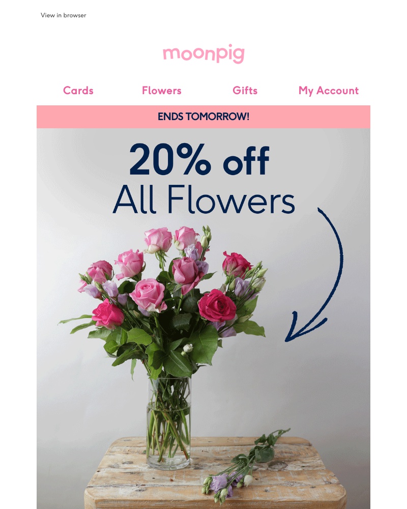 Moonpig - Here's a special offer for all flower lovers!
