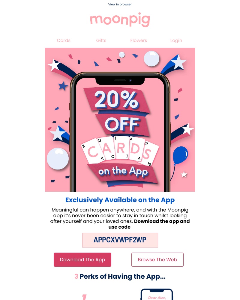 Moonpig - Here’s something you’ll app-solutely love! 🕺
