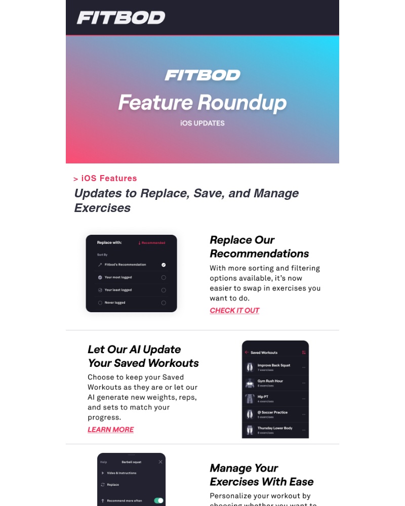 Fitbod - 👉Hey! Fitbod’s Updated Features! 👈