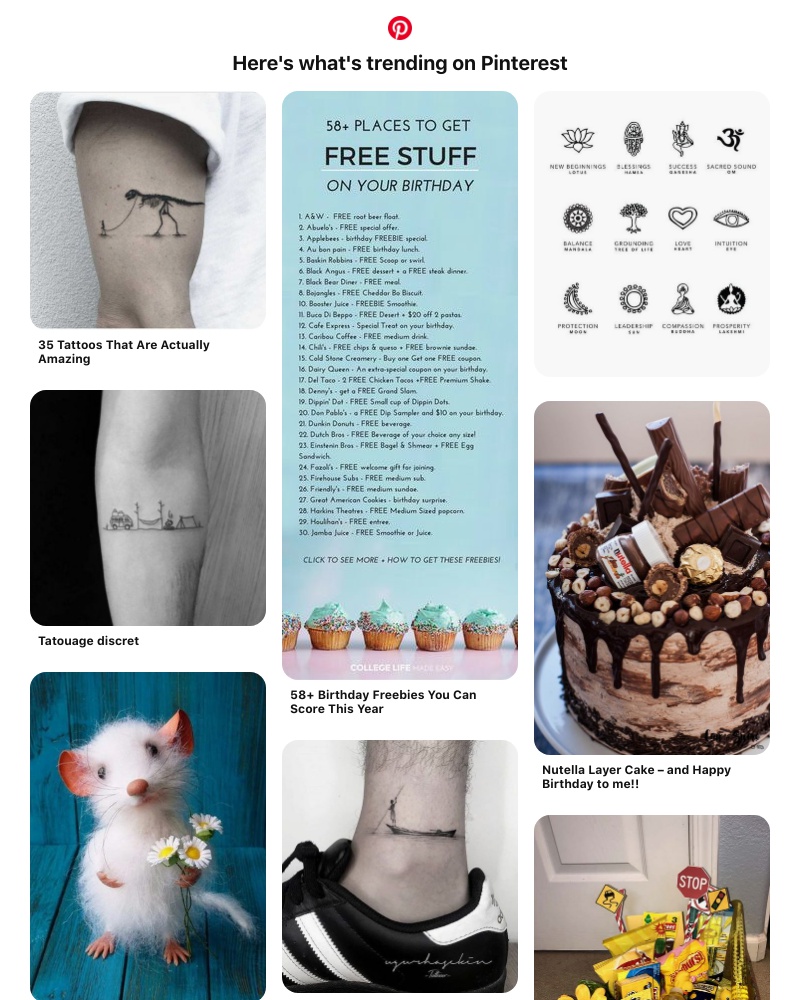 Pinterest - Hi UI Feed! 📌 Tattoos, Birthdays and more Pins popular on Pinterest