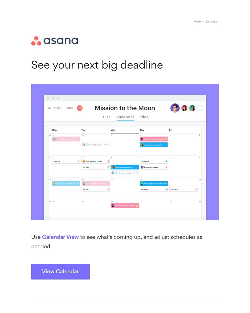 Asana - Hit your next deadline