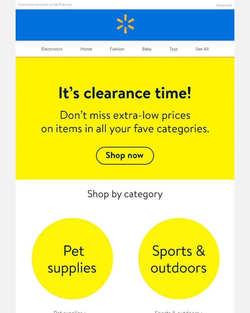 Walmart - Hiya, clearance! 👋