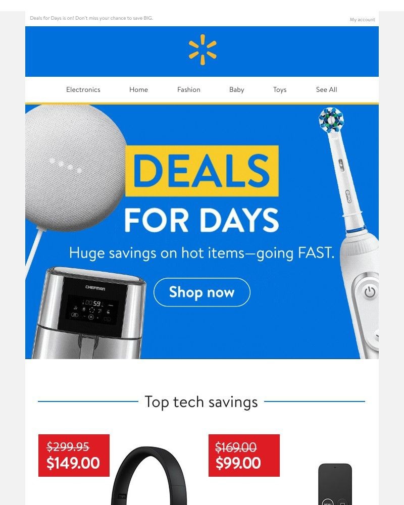 Walmart - Hot finds. Major savings. Going FAST.🚨