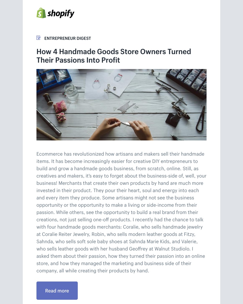 Shopify - How 4 Handmade Goods Store Owners Turned Their Passions Into Profit