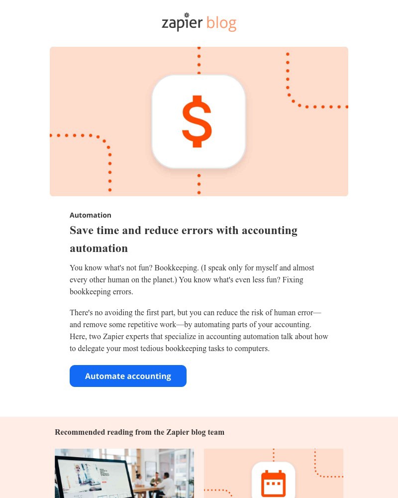 Zapier - How accounting automation can save time and reduce errors