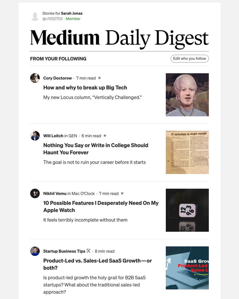 Medium - How and why to break up Big Tech | Cory Doctorow