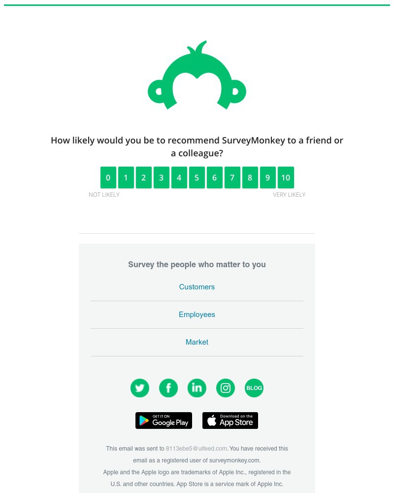 SurveyMonkey - How are we doing?