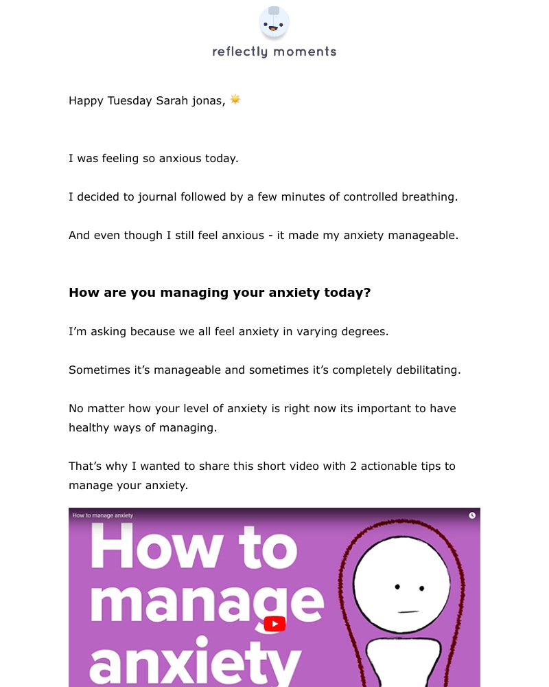 Reflectly - How are you managing anxiety? 😓