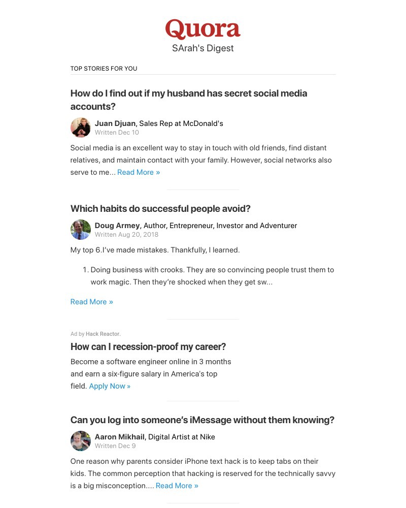 Quora - How do I find out if my husband has secret social media accounts?