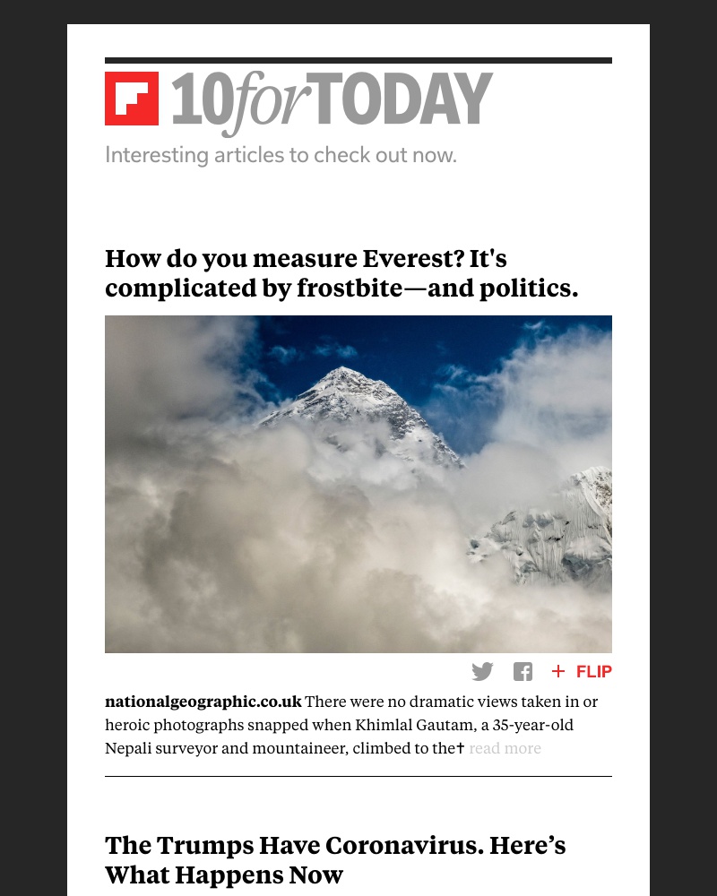 Flipboard - How do you measure Everest?