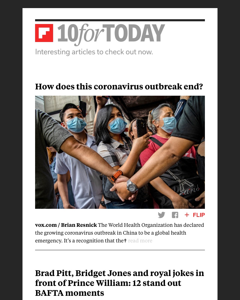 Flipboard - How does this coronavirus outbreak end?
