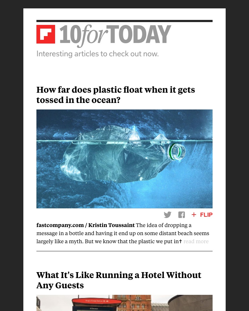 Flipboard - How far does plastic float when it gets tossed in the ocean?