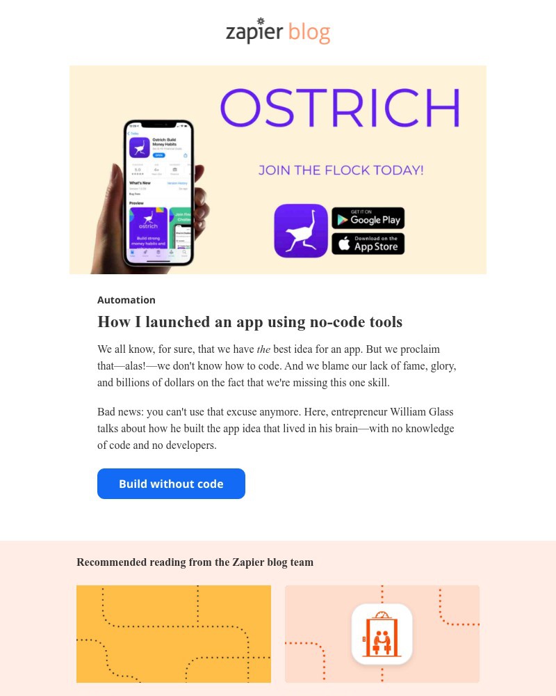Zapier - How I launched an app using no-code tools