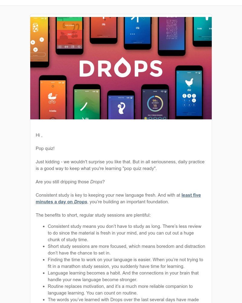 Drops - How much do you remember?