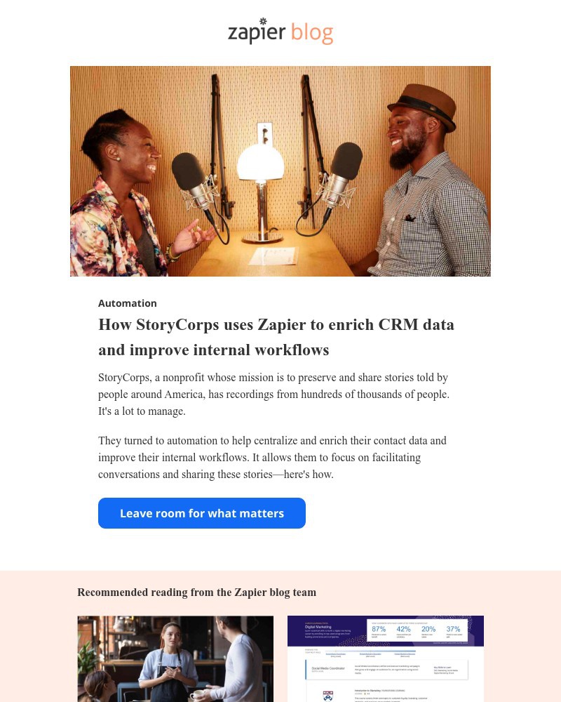 Zapier - How StoryCorps uses automation to focus on what matters